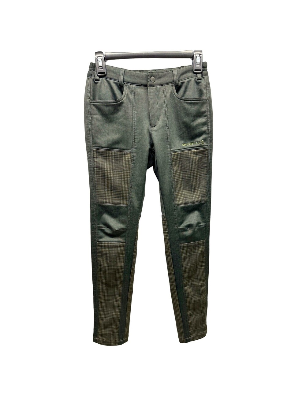 Merrell Plaid Padded Knee Elastic Waist Outdoors Pants US 26